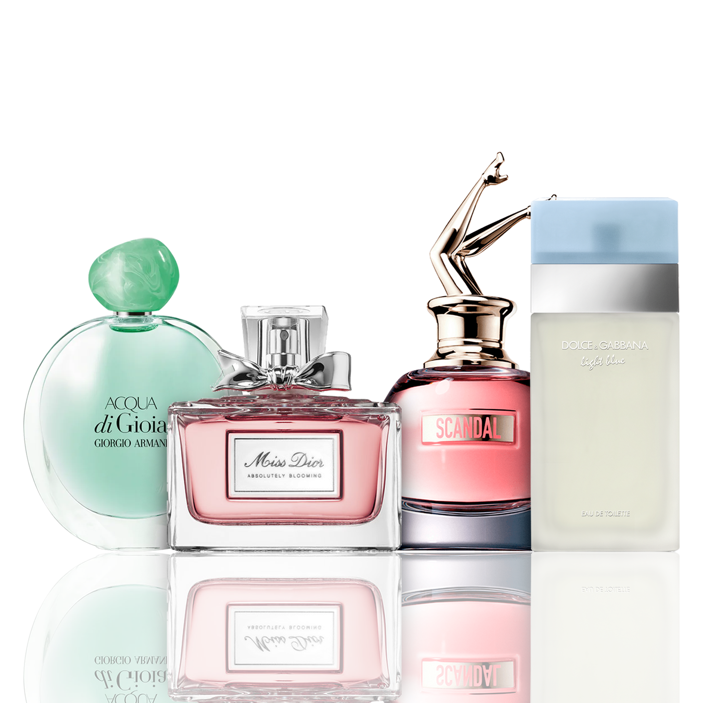 4 Parfüm Készlet | Acqua di Gioia, Light Blue, Scandal, Miss Dior 100 ml
