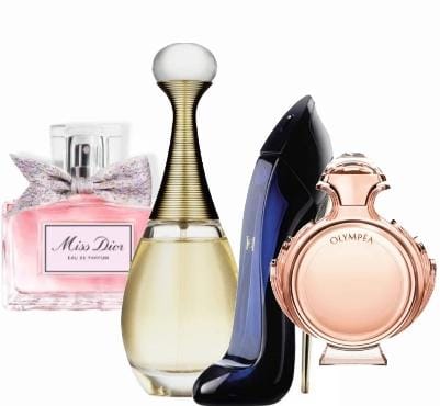 4 Parfüm Készlet | Miss Dior + J'adore + Good Girl + Olympéa - 100 ml