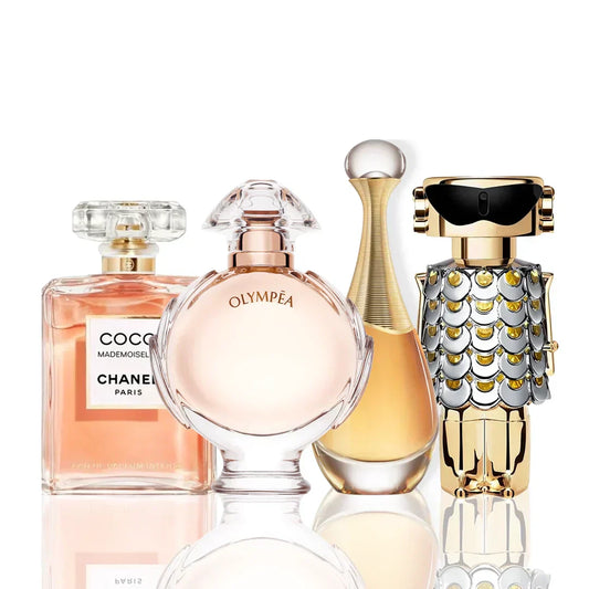 4 Parfüm Készlet | Coco Chanel + J'Adore + Olympea + Paco Rabanne Fame 100 ml