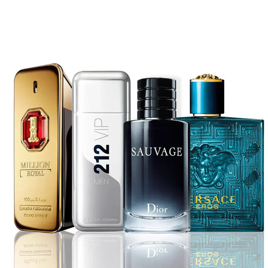 4 Parfüm Készlet | One Million Royal + 212 Vip + Sauvage Dior + Versace Eros 100 ml