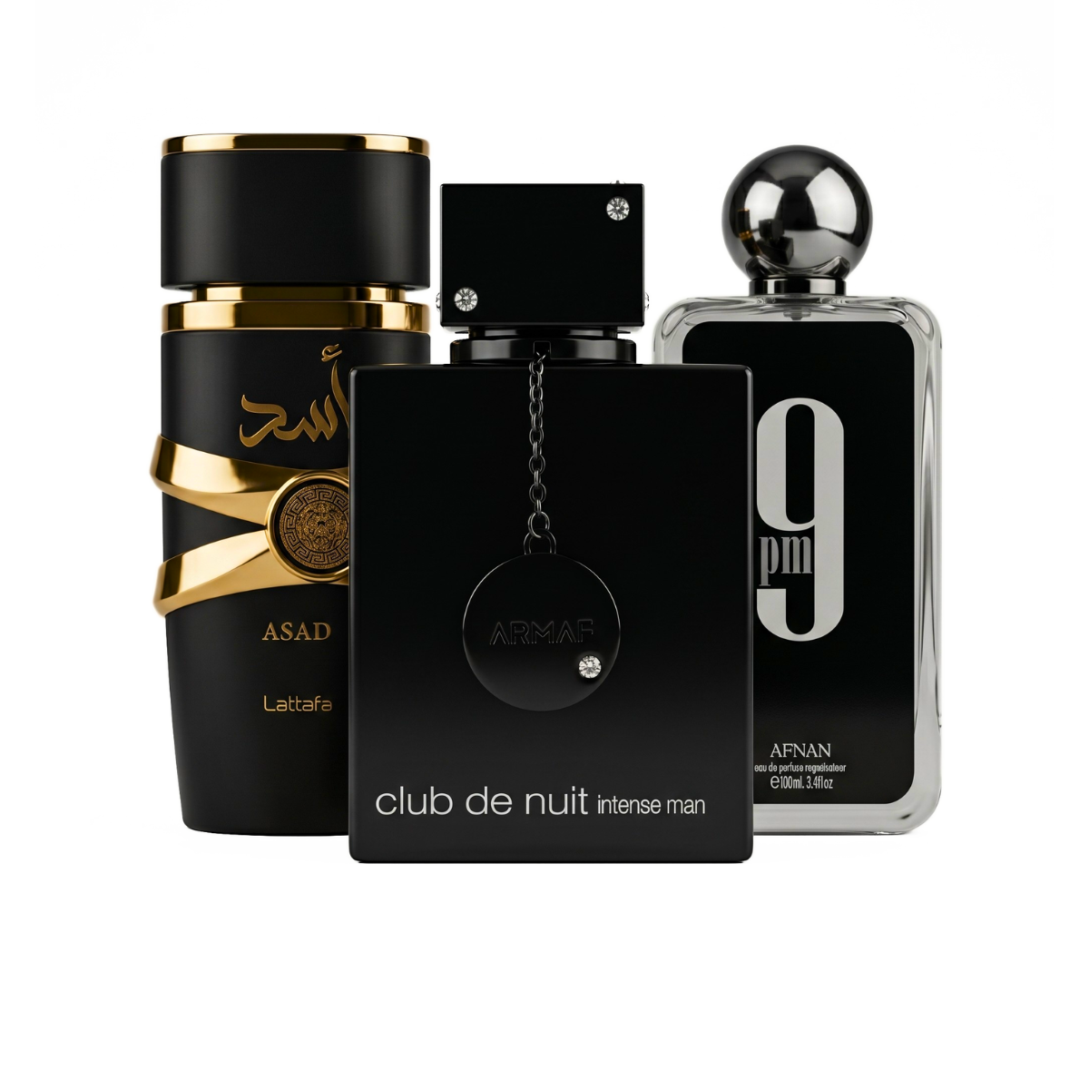 3 Parfüm Készlet | Afnan 9PM + Lattafa Asad + Club de Nuit Intense Man 100 ml