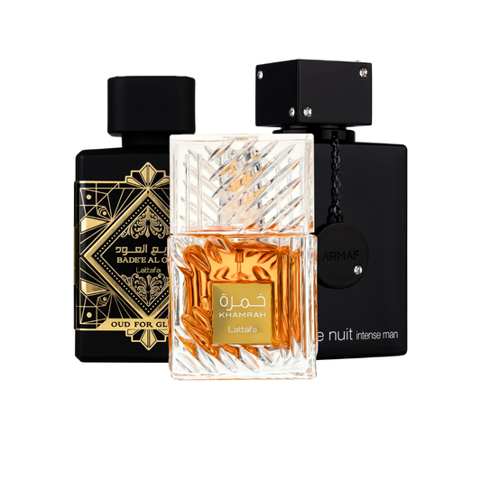 3 Parfüm Készlet | Club de Nuit Intense Man + Oud for Glory + Khamrah 100 ml