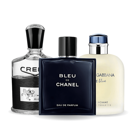 3 Parfüm Készlet | Bleu de Chanel, Creed Aventus, Light Blue Dolce Gabbana 100 ml