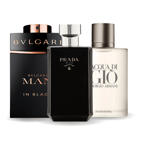 3 Parfüm Készlet | Bvlgari In Black, Giorgio Armani Acqua Di Gio, L'Homme Prada Intense 100 ml