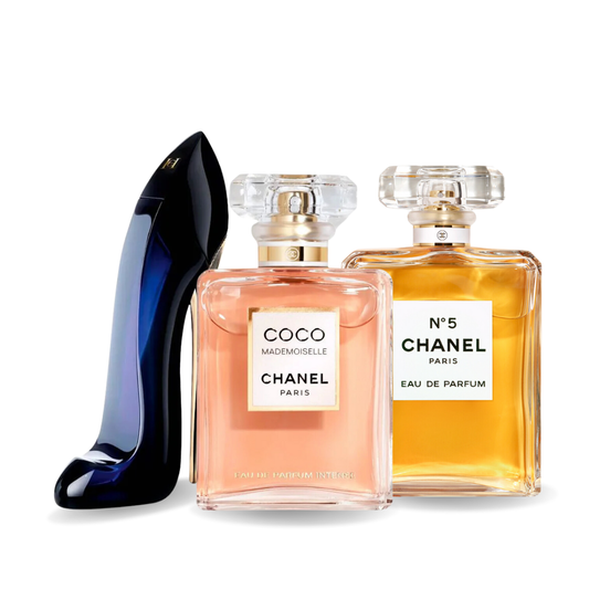 3 Parfüm Készlet | GOOD GIRL, COCO MADEMOISELLE, Chanel Nº5 100 ml