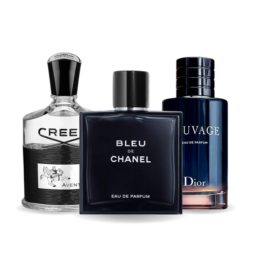 3 Parfüm Készlet | Creed Aventus, Bleu de Chanel, Dior Sauvage 100 ml