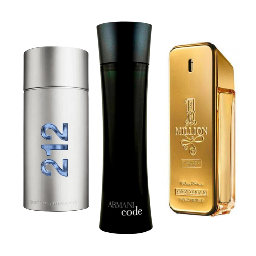 3 Parfüm Készlet | 212 Men NYC, Paco Rabanne One Million, Armani Code Homme 100 ml