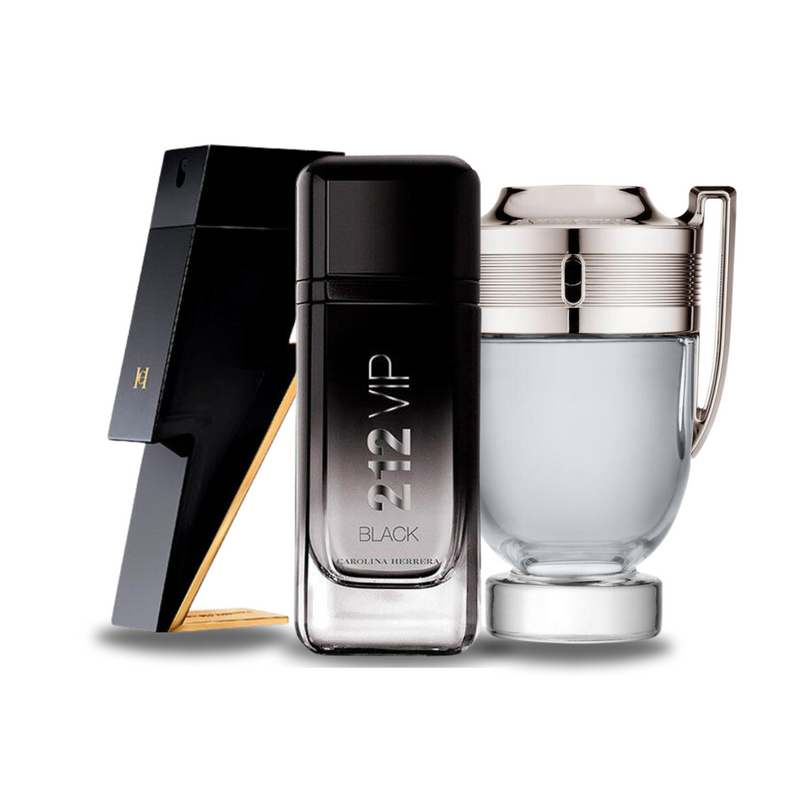 3 Parfüm Készlet | BAD BOY, 212 VIP BLACK, Paco Rabanne INVICTUS 100 ml