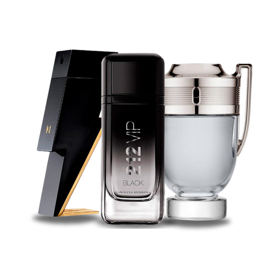 3 Parfüm Készlet | BAD BOY, 212 VIP BLACK, Paco Rabanne INVICTUS 100 ml
