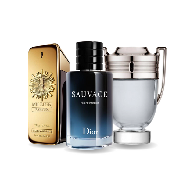 3 Parfüm Készlet | Paco Rabanne ONE MILLION, Dior SAUVAGE, Paco Rabanne INVICTUS 100 ml