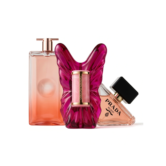 3 Parfüm Készlet | CAROLINA HERRERA La Bomba, Lancôme Idôle, Prada Paradoxe - 100ml