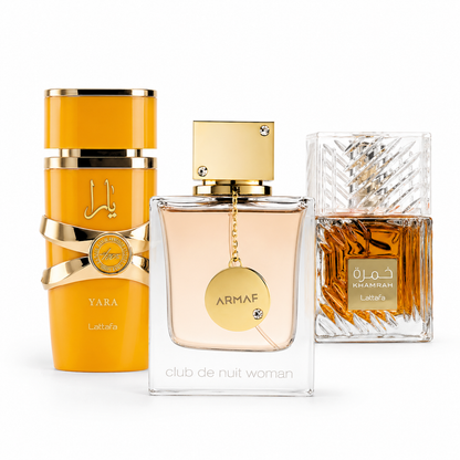 3 Parfüm Készlet | Yara Tous - Club de Nuit Woman - Khamrah 100 ml