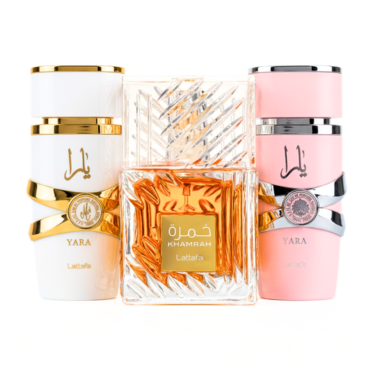 3 Parfüm Készlet | Yara (Rosa) + Yara Moi + Khamrah 100 ml