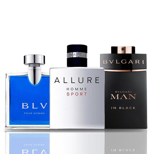3 Parfüm Készlet | BLV + Allure Homme Sport + Bulgari Man in Black 100 ml