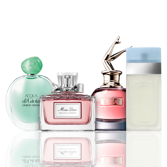 4 Parfüm Készlet | Acqua di Gioia, Light Blue, Scandal, Miss Dior 100 ml