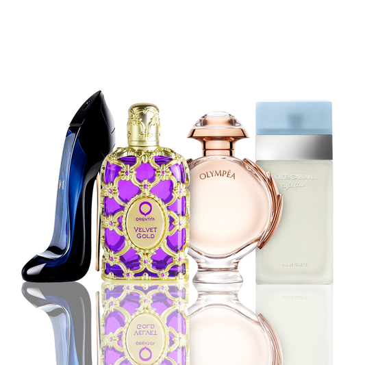 4 Parfüm Készlet | Light Blue + Orientica Velvet Gold + Good Girl + Olympea 100 ml