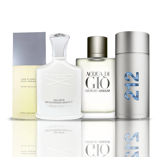 4 Parfüm Készlet | Issey Miyake + Acqua di Gio + Creed Silver + 212 NYC Men 100 ml