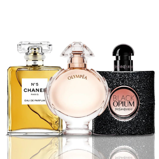 3 Parfüm Készlet | Chanel N°5 + Olympea + Black Opium