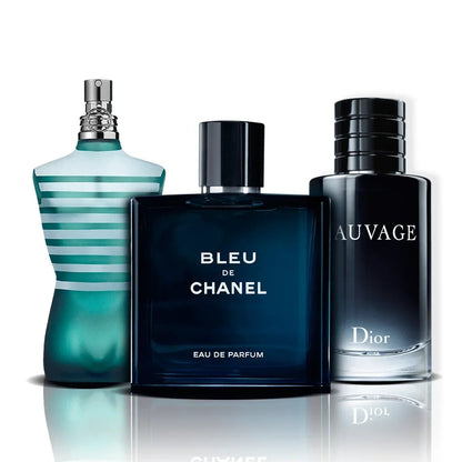 3 Parfüm Készlet | Le Male, Bleu de Chanel és Sauvage (100 ml)