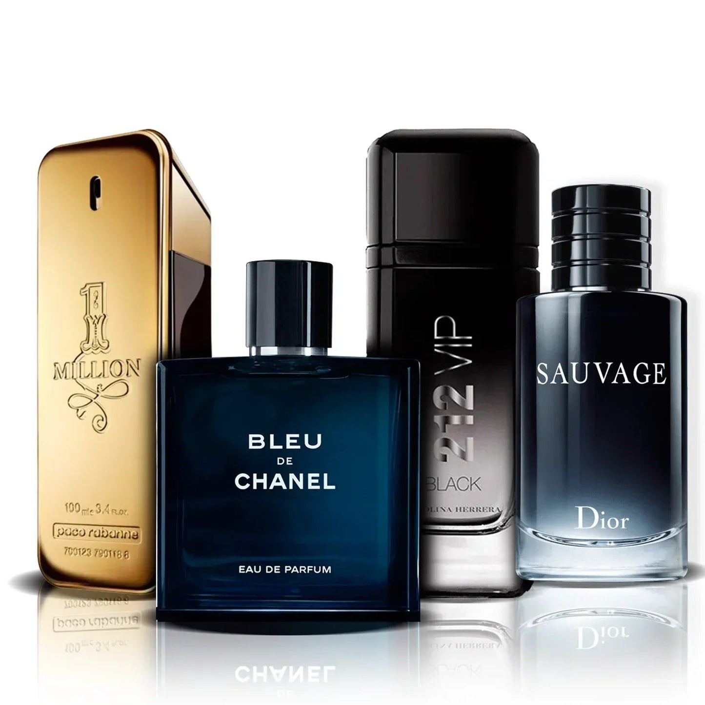 4 Parfüm Készlet | One Million, Bleu de Chanel, 212 Vip Black és Sauvage (100 ml)
